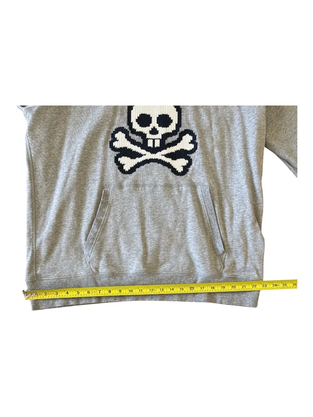Psycho Bunny Grey Hoodie with Red & Black Bunny Embroidered Logo - Picture 4 of 7